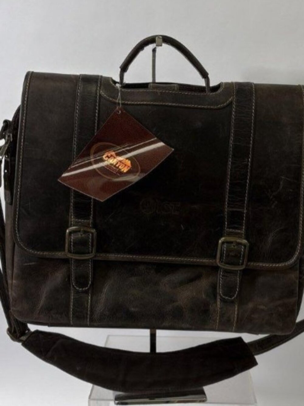 Canyon Outback Old Fort Canyon Leather Laptop Briefcase Messenger Bag NWT